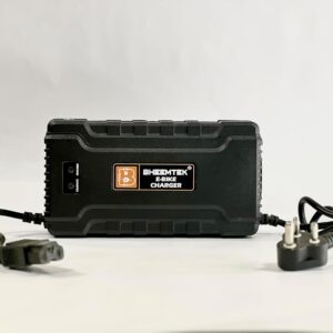 BHEEMTEK 60volts 8amp Charger Suitable for 60 v Battery Pack Scooters with T Connector (3-pin) Connector 71.4V Cut Off