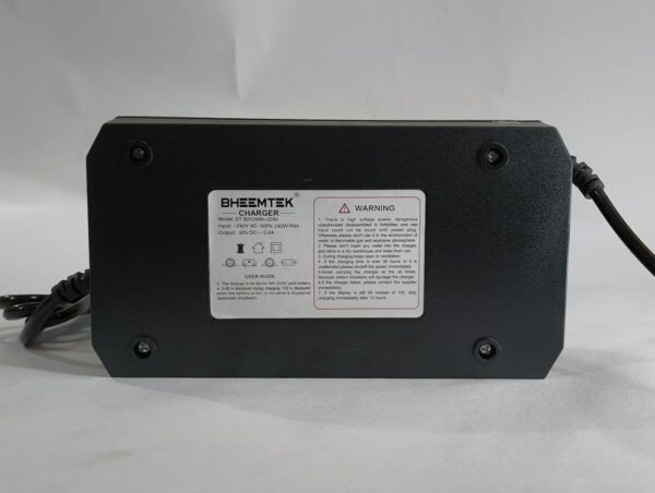 Bheemtek 60V 4A Lead Acid Battery Fast Charger | 5-Series 24Ah–36Ah with T 3-Pin Connector