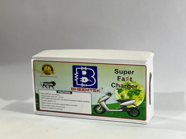 Bheemtek 60V 4A Lead Acid Battery Fast Charger | 5-Series 24Ah–36Ah with T 3-Pin Connector