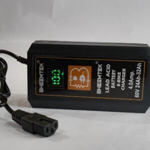 Bheemtek 60V 4A Lead Acid Battery Fast Charger | 5-Series 24Ah–36Ah with T 3-Pin Connector