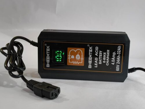 Bheemtek 60V 4A Lead Acid Battery Fast Charger | 5-Series 24Ah–36Ah with T 3-Pin Connector